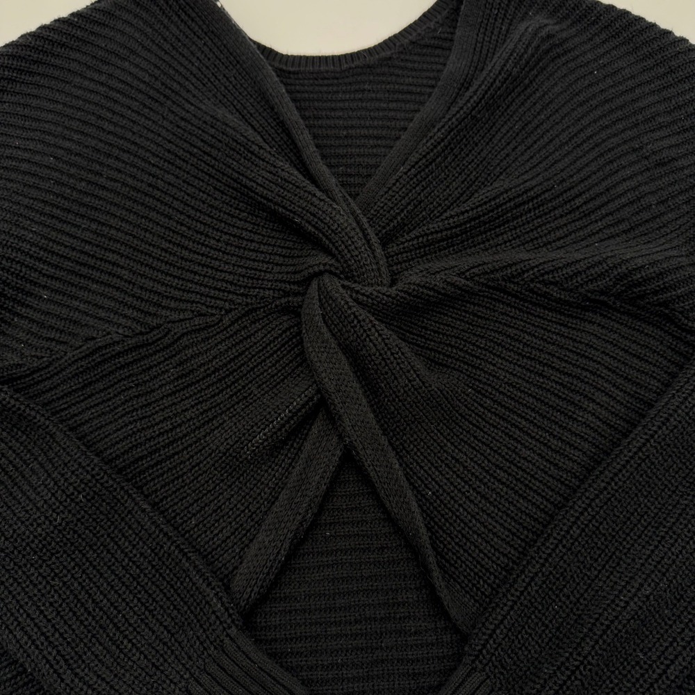 Hollister Black Shaker‎ Knit Sweater With Twist Back Womens Small - Picture 5 of 5